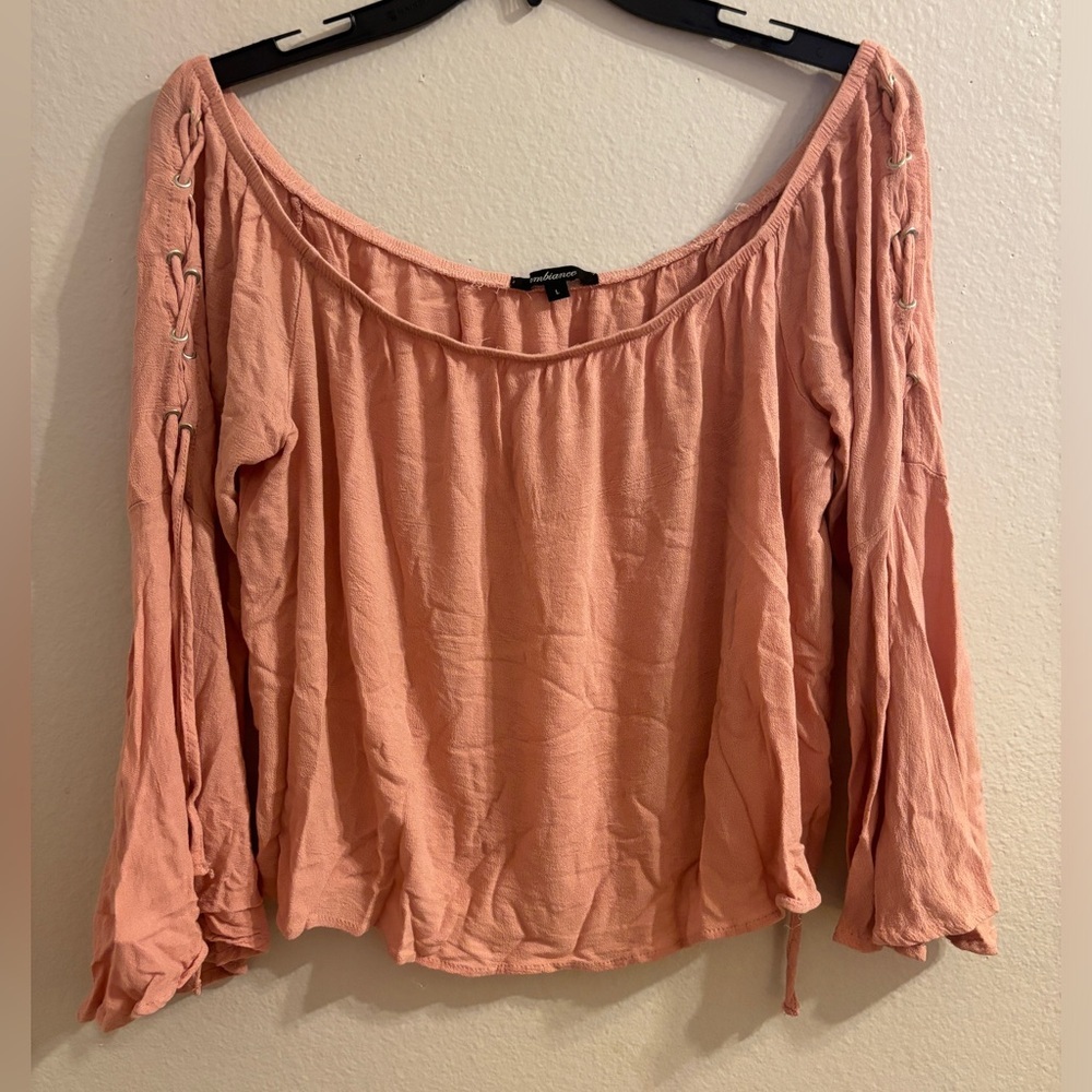 Blush Pink Off the Shoulder Top